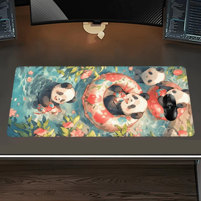 

The Panda flower mouse pad is made of washable rubber and is a durable computer game accessory of high quality