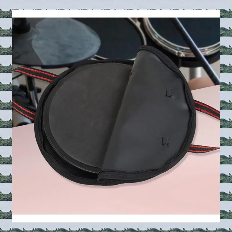 ABQR 10 Inch Black Oxford Cloth Drum Bag Portable Drum Mute Pad With Handbag Drumhead Board Bag