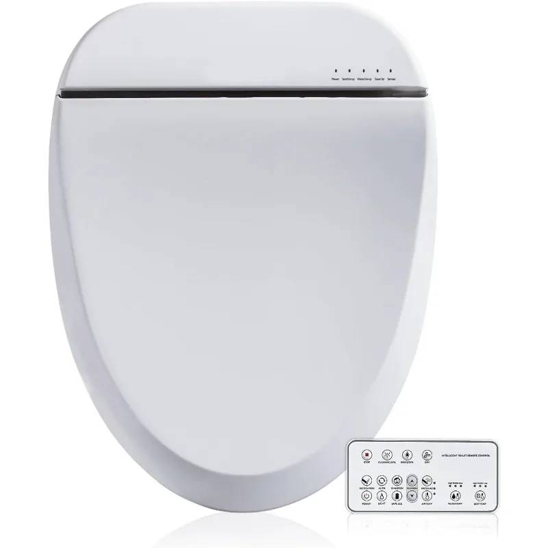 

Bidet Toilet Seat, Electric Smart Heated Seat with Slow Closes, Wash, Warm Dryer, Rear and Front Wash, Warm Water