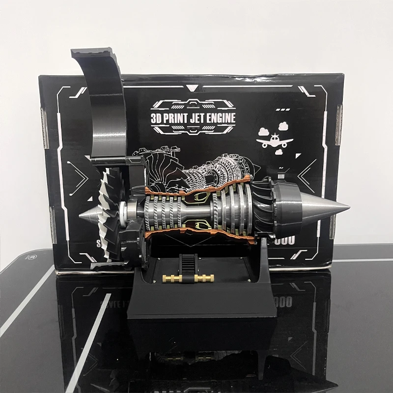 TR900 New Small Turbofan Engine Model DIY Kit Exquisite Turbofan Engine Assembly Toy Kit