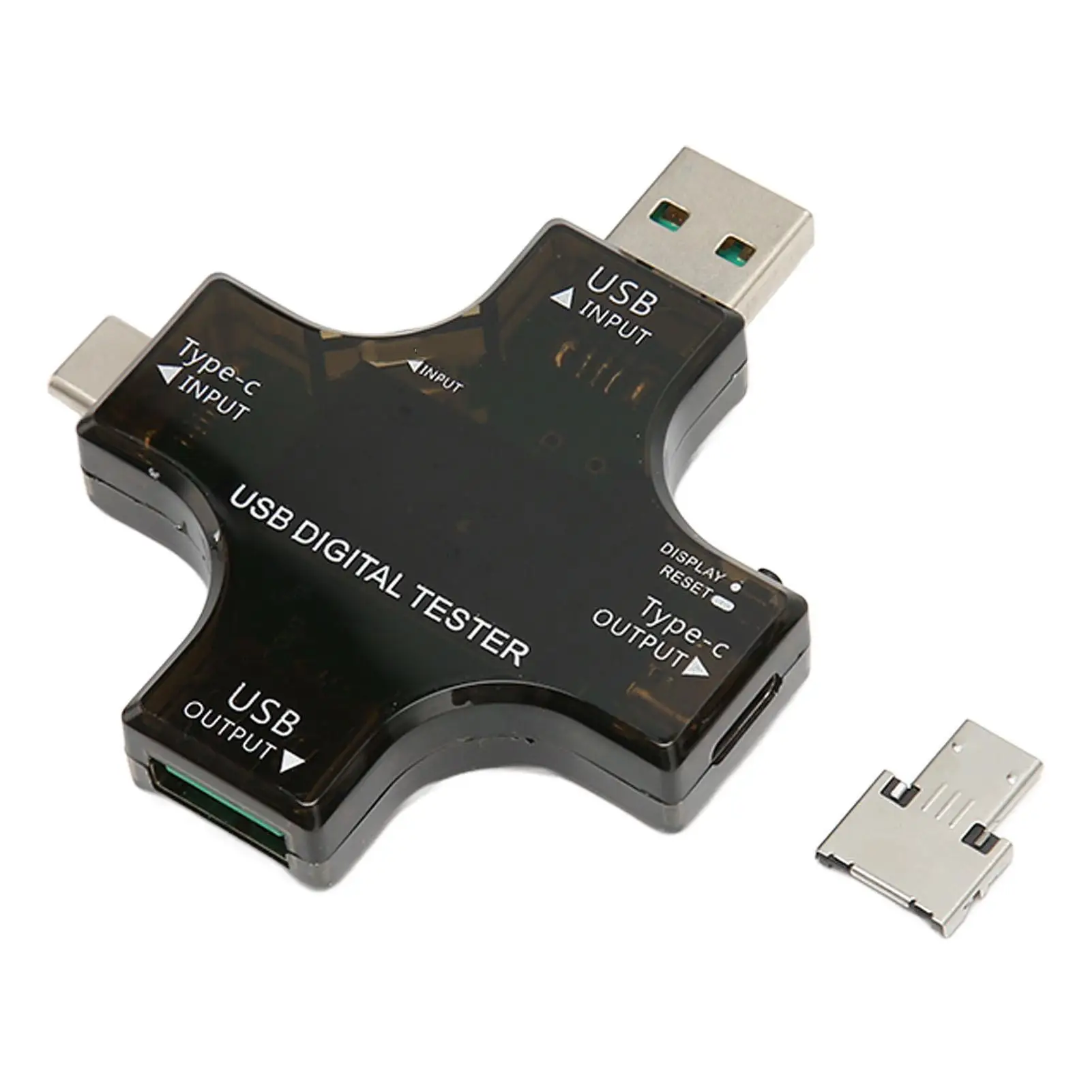 

USB C Voltage and Current Tester LCD Display High Precision USB Type C Micro USB 3.6V to 32V 0A to 5.1A for pc Use