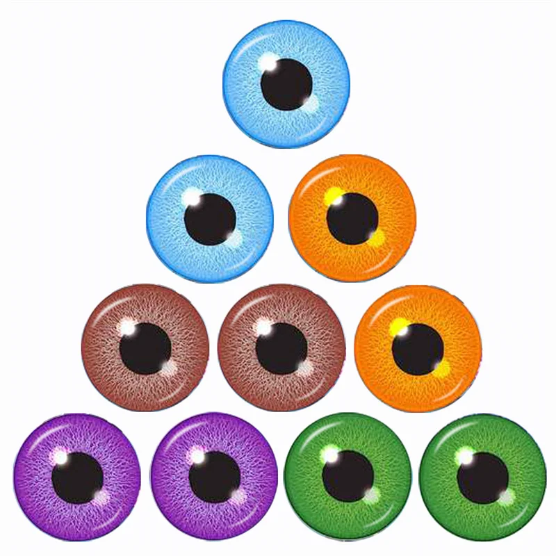 .Hot Selling Dragon Eyes Anime Doll Glass Eyes Cabochons Round 12MM-30MM Eye Toys DIY Jewelry Accessory MIX Pupil Eye