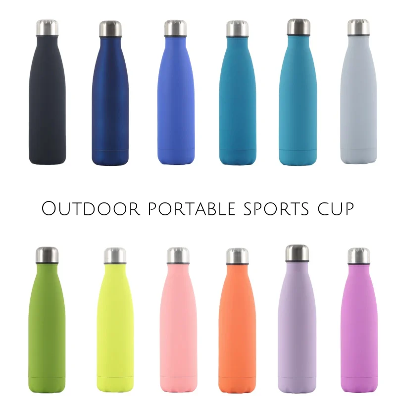 Double Wall Stainles Steel Water Bottle Thermos Bottle Keep Hot and Cold Insulated Portability Vacuum Flask Sport customizable
