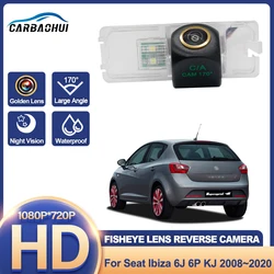 FishEye Vehicle Rear View Camera For Seat Ibiza 6J 6P KJ 2008~2016 2017 2018 2019 2020 HD Night Vision CCD 1080P Reverse Camera