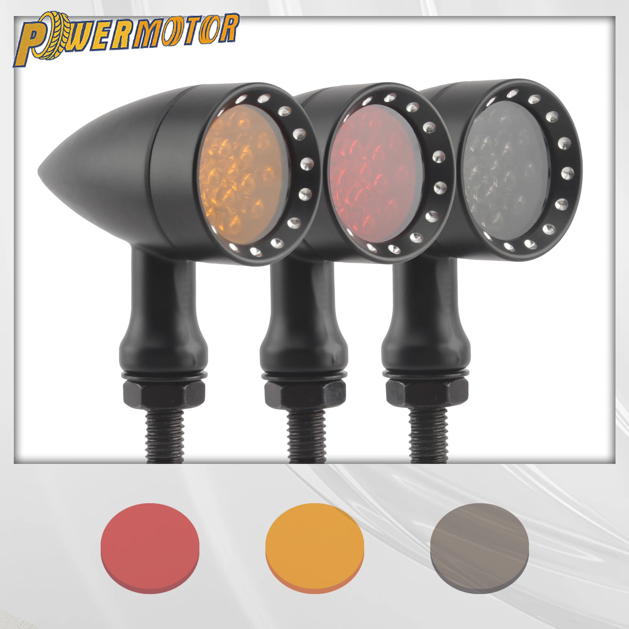 

Motorcycle LED Turn Signal Brake Lights Taillight For Harley Dyna Chopper Cruiser Bobber Cafe Racer Retro Bullet Blink Light