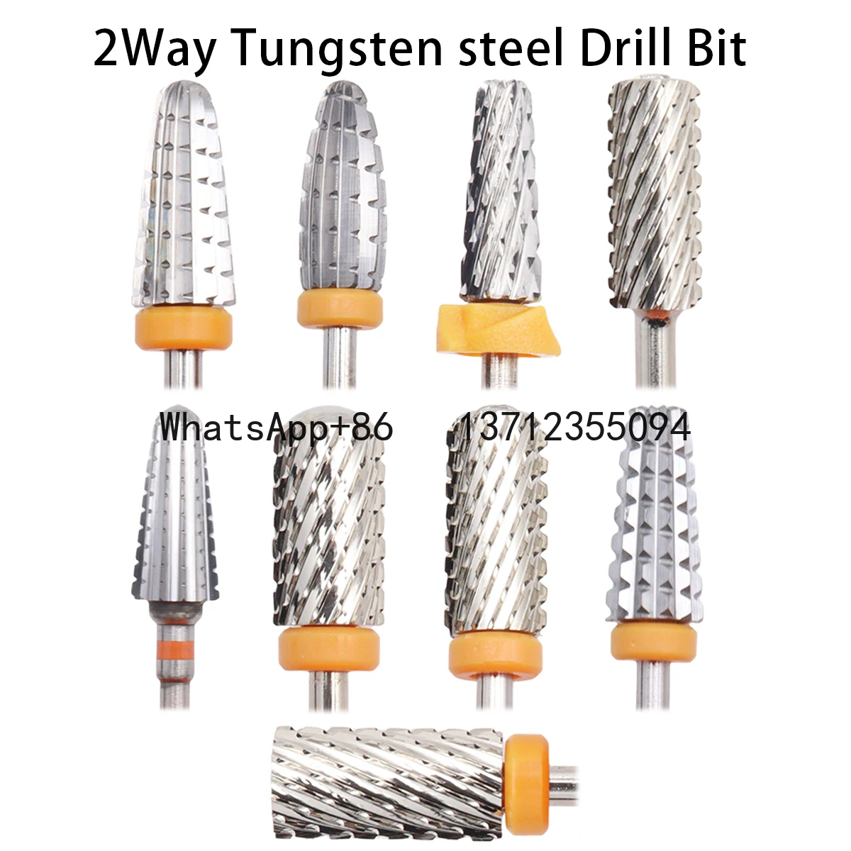 

2XC 5 In 1 Left&Right Hand use Tungsten Carbide Nail Drill Bit Milling Cutter Eletric Manicure Machine Equipment Cuticle Clean