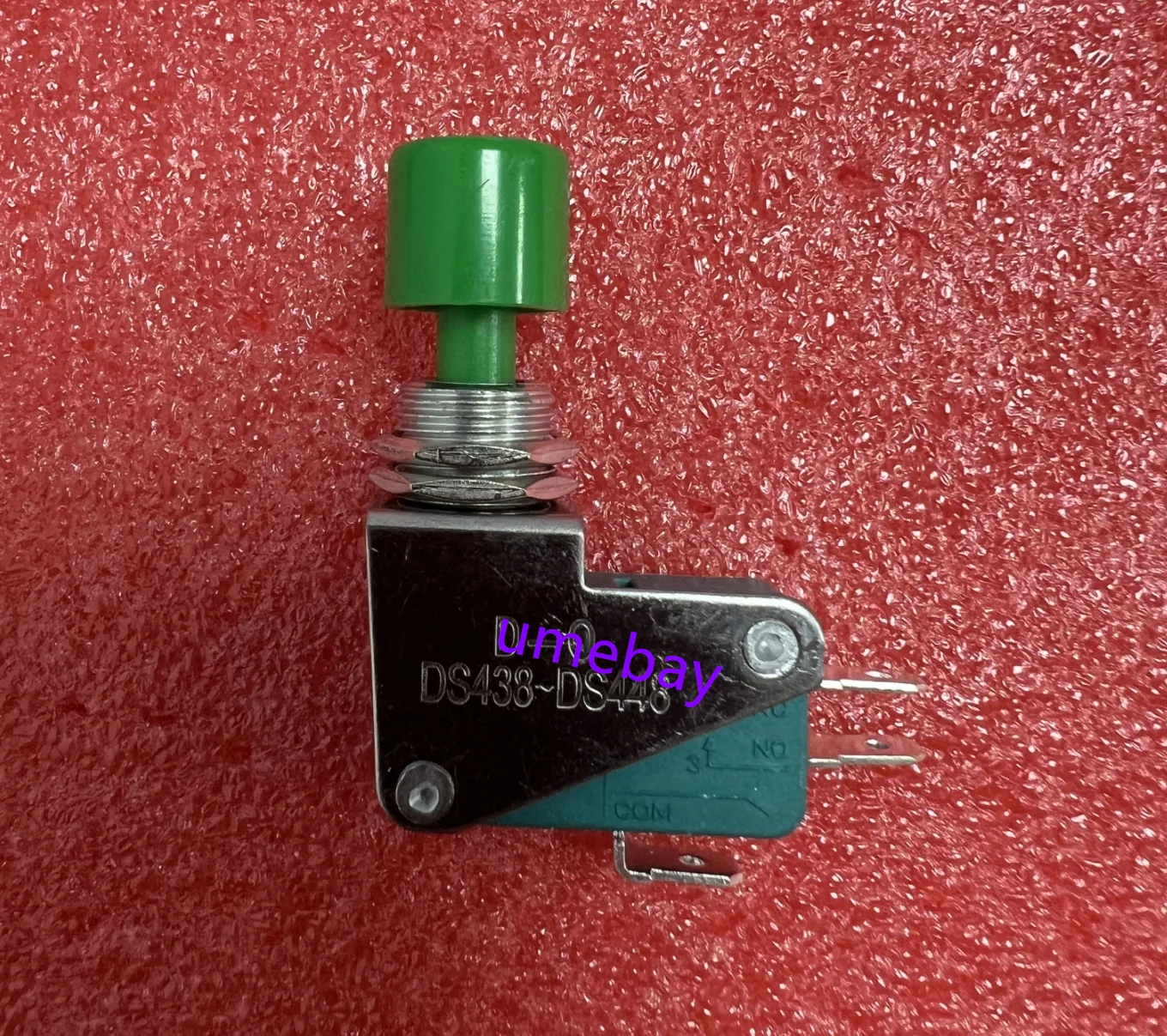 10PCS /  DS438-448 Red/Green Hat Self Reset Inching Button Microswitch Opening 12mm Foot Width 4.8 6.3