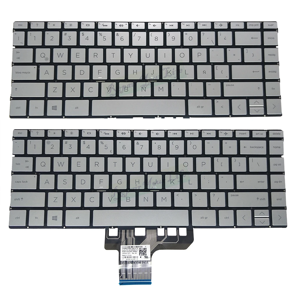 

laptop keyboard for HP Pavilion 13-AN 13-an0000 13-an1000 13-an0065tu US English LA Latin SP layout black with white backlight