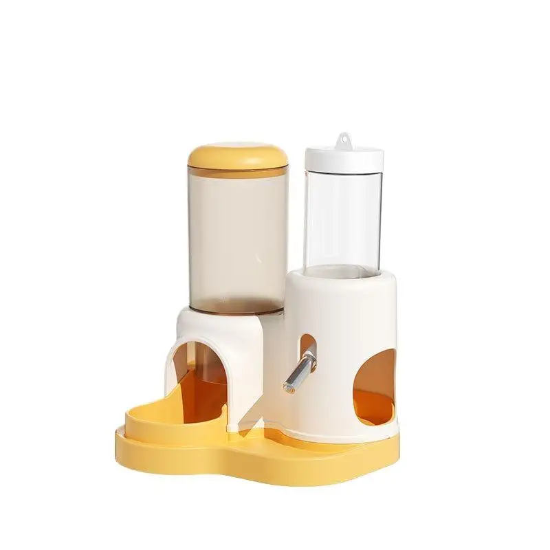 New 2 In 1 Hamster Automatic Feeder Water Dispenser Set For Small Pets Guinea Pig Gerbil Cage Accessories Small Pets Supplies