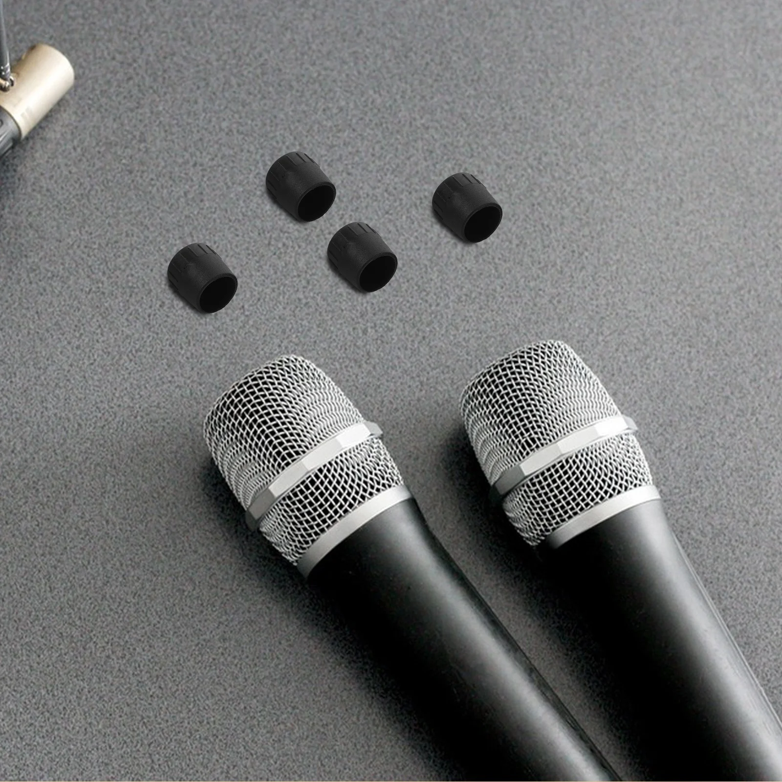 

6Pcs Microphone Stand Foot Cap Rubber Cover 25mm Sleeve Stable Holder Foot Protector for Studio Broadcasting Performance