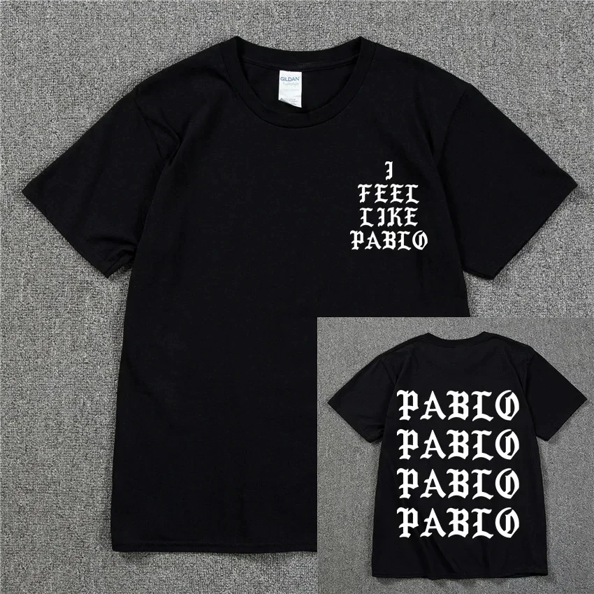 Kanye West Pablo T Shirt Women I Feel Like Paul Print Short Sleeves Tee Season Sporty T-Shirt Hip Hop Social Club Rapper Tee Top