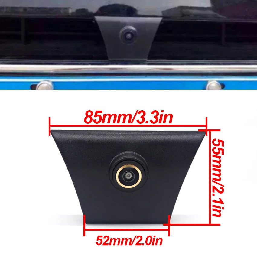 AHD 1080P HD CCD LOGO Car Parking Front View Golden lens Camera Waterproof High quality RCA For For Ford Kuga Escape 2013