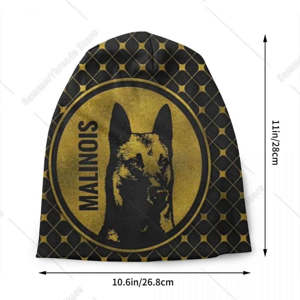 Golden Belgian Malinois Bonnet Hat Knit Hats Men Women Hip Hop Unisex Shepherd Dog Winter Warm Skullies Beanies Caps