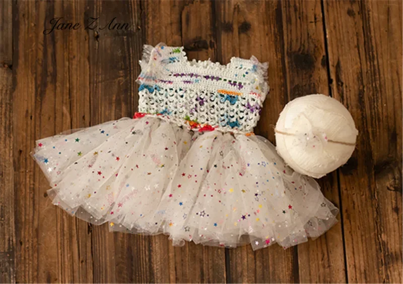 Star fairy dress hair accessories two-piece baby girl princess twins photo studio shooting newborn photography props