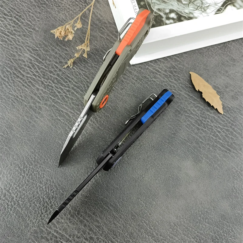 Carry a folding knife with you, hunting 8Cr13MoV blade, outdoor survival rescue nylon fiber handle tool knife