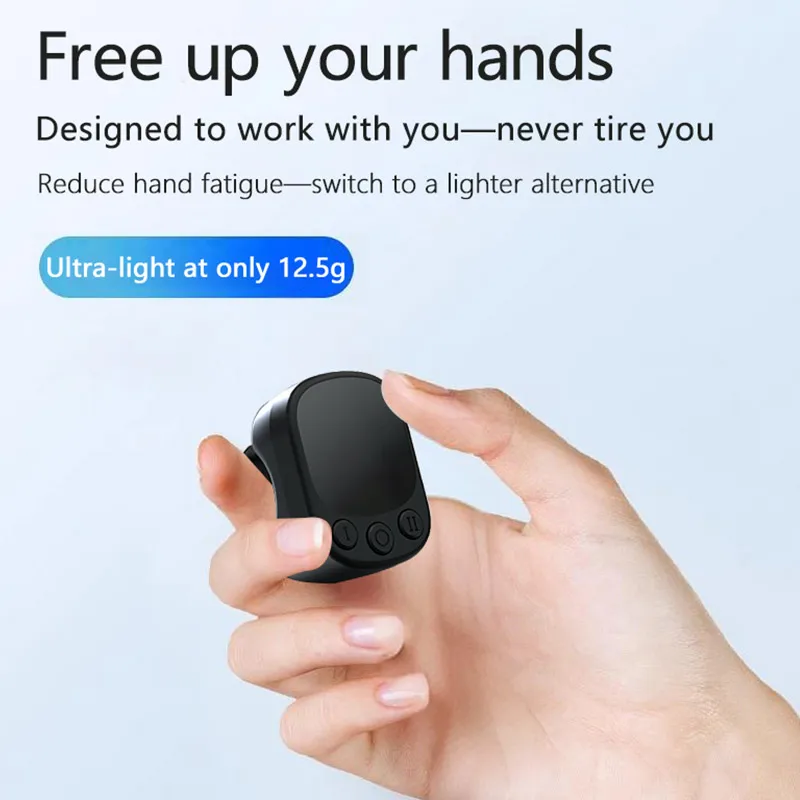 Bluetooth Ring Remote Touchscreen Finger Wearable Controller for TikTok/YouTube Scrolling Music Playback Page Turning ﻿