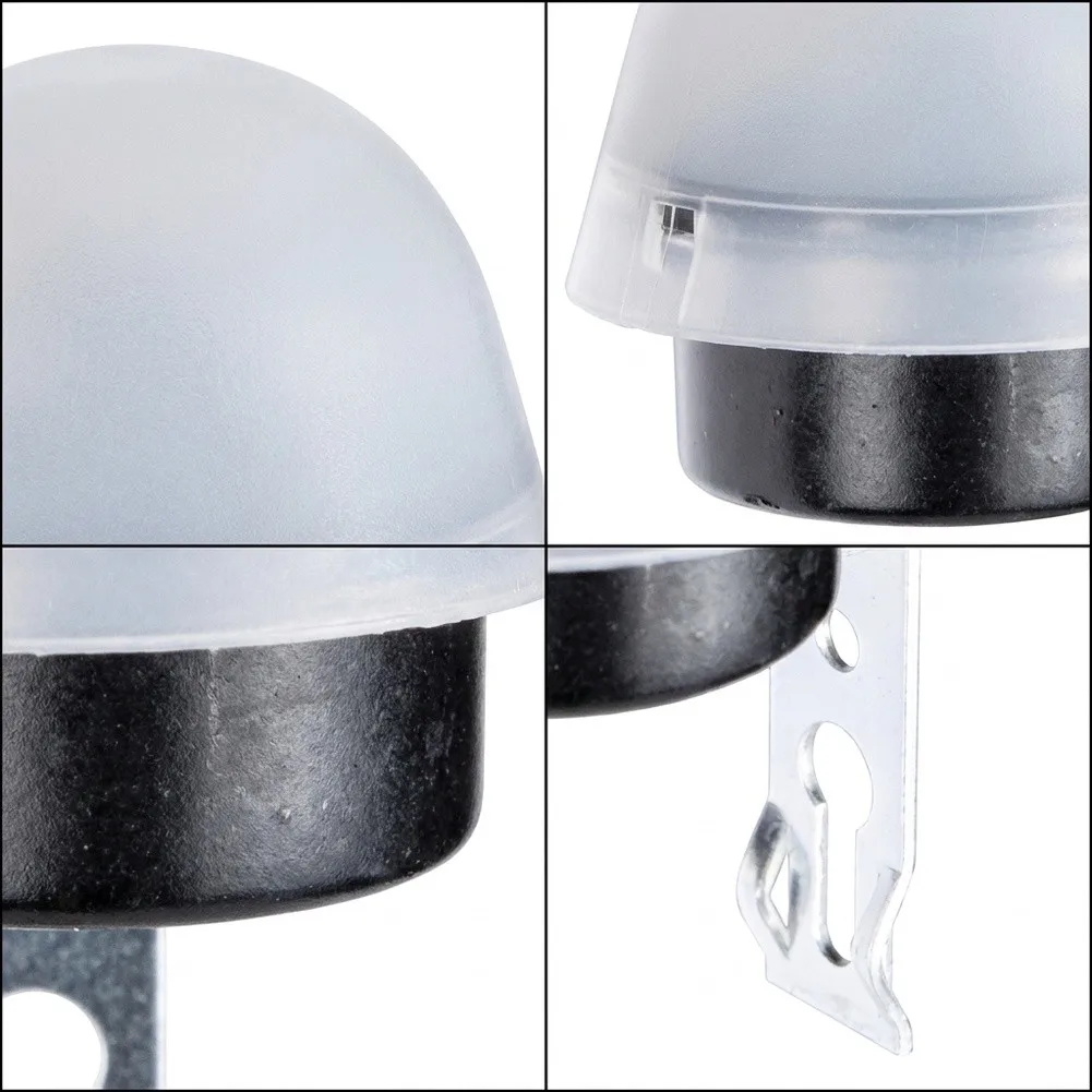2pcs Rainproof Light Control Switch with Photo Sensor for Street Lighting Systems Outdoor Lighting Automation Solutions