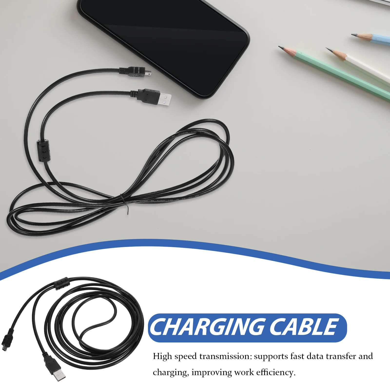 

2.0 Data Cable Cord Phone Accessories Charging Line Adapter Converter Standard to 5 Pin Mini USB Fast for Multiple