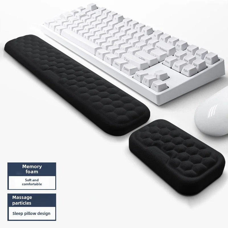 Keyboard Mouse Wrist Protection Rest Pad Ergonomic Office Typing Relax Wrist Memory Foam Mouse Pad PC Computer Laptops Mouse Pad