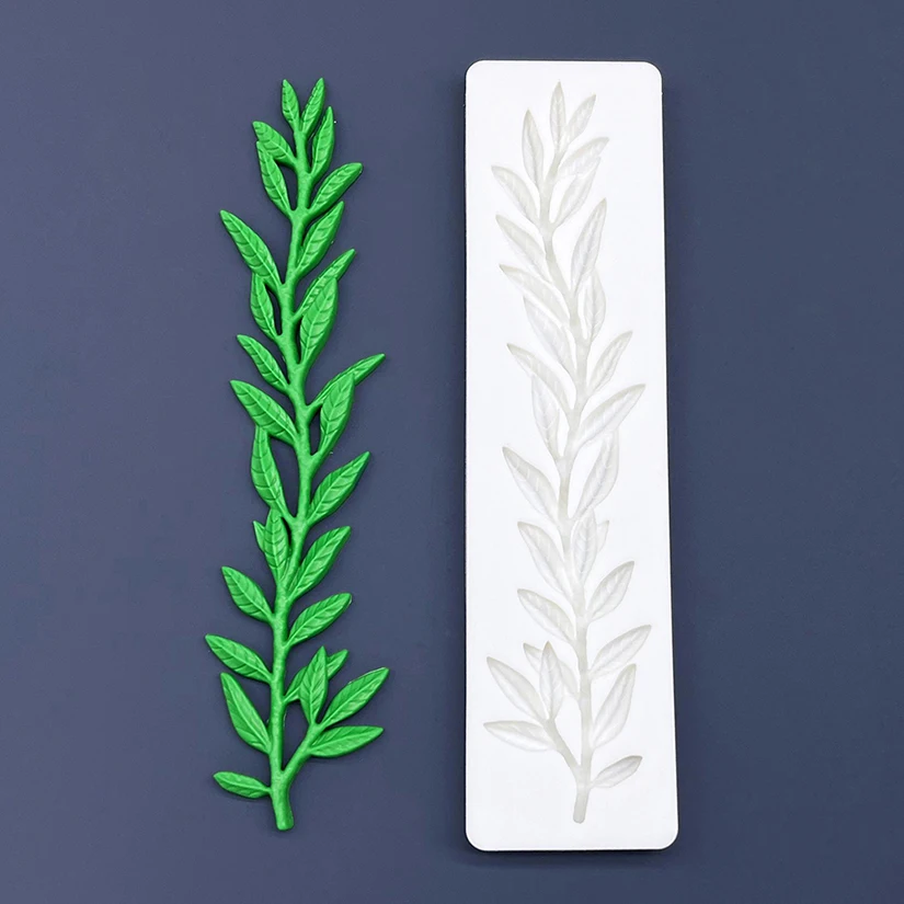 Leaf Branch Silicone Mold Sugarcraft Cupcake Baking Mold Fondant Cake Decorating Tools