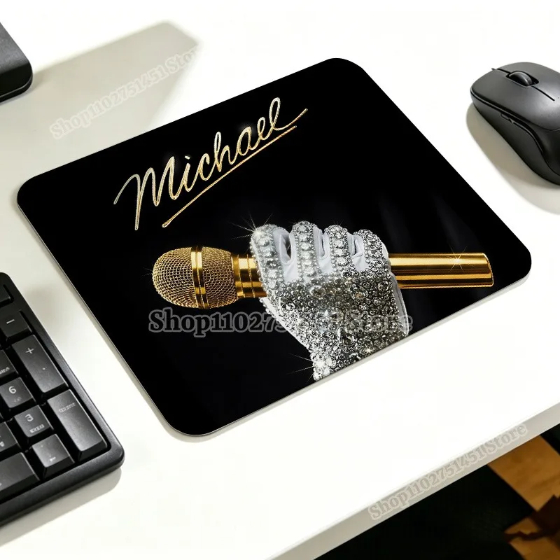 The King of Pop Micheal Jackson Mouse Pad MJ Printed Gaming Mousepad Women Men Laptop Cushion Non-slip Deskpad Casual Home Gift - view 4