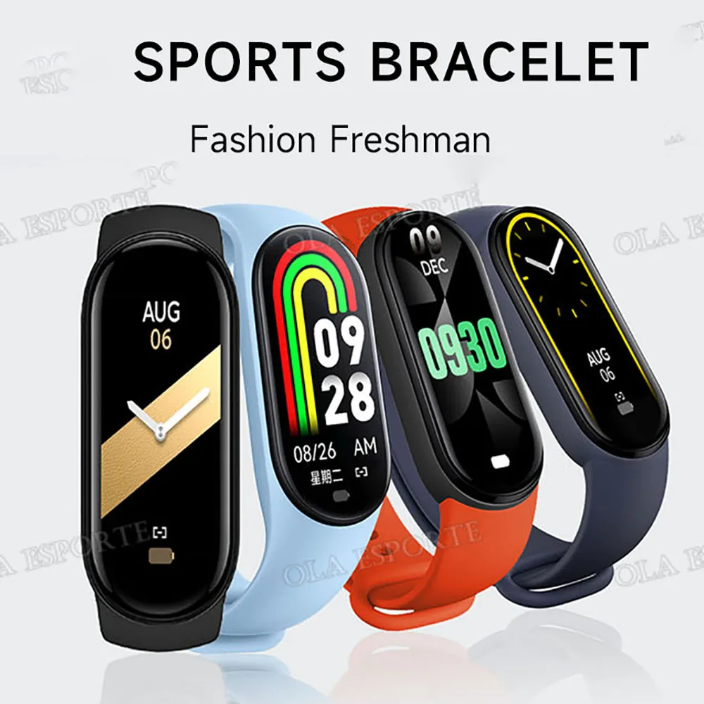 

Новинка 2025 года, умные часы M7 Band для мужчин и женщин, умные часы с пульсометром, спортивный фитнес-браслет, умный браслет, часы для Android IOS