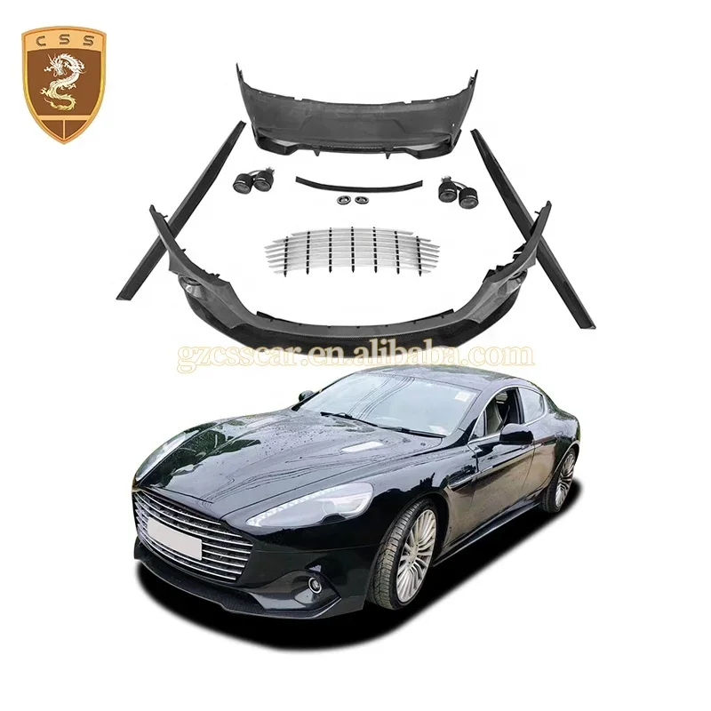 Modified to Amr Style Front Rear Bumper Side Skirts Main Grilles Body Kit for Aston Martin Rapide
