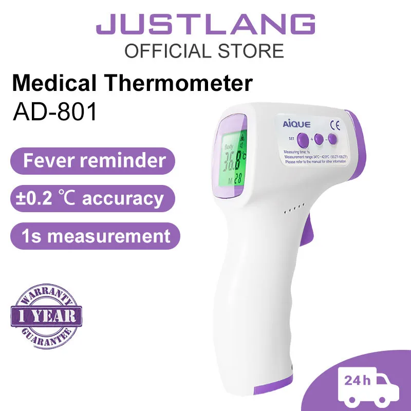 AiQUE Fast Thermometer Digital Children Fever Silent Clinical Termometrs Medical Household Non-contact Frontal High Temperature