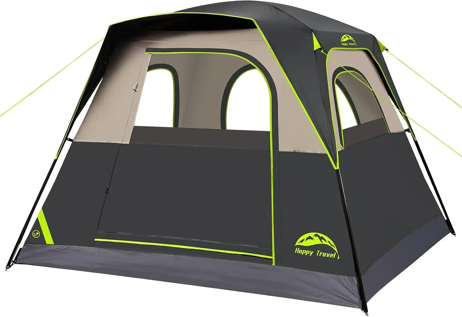 Tent 4 Person Tents for Camping, Waterproof Easy Setup Camping Tent with Top Rainfly, Portable Tall