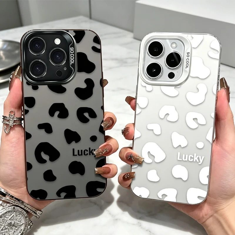 Luxury Lucky Leopard Print Animal Pattern Case for Samsung Galaxy S25 Edge S26 S24 S23 Ultra S22 S21 Plus FE A57 A37 A17 A07 4G