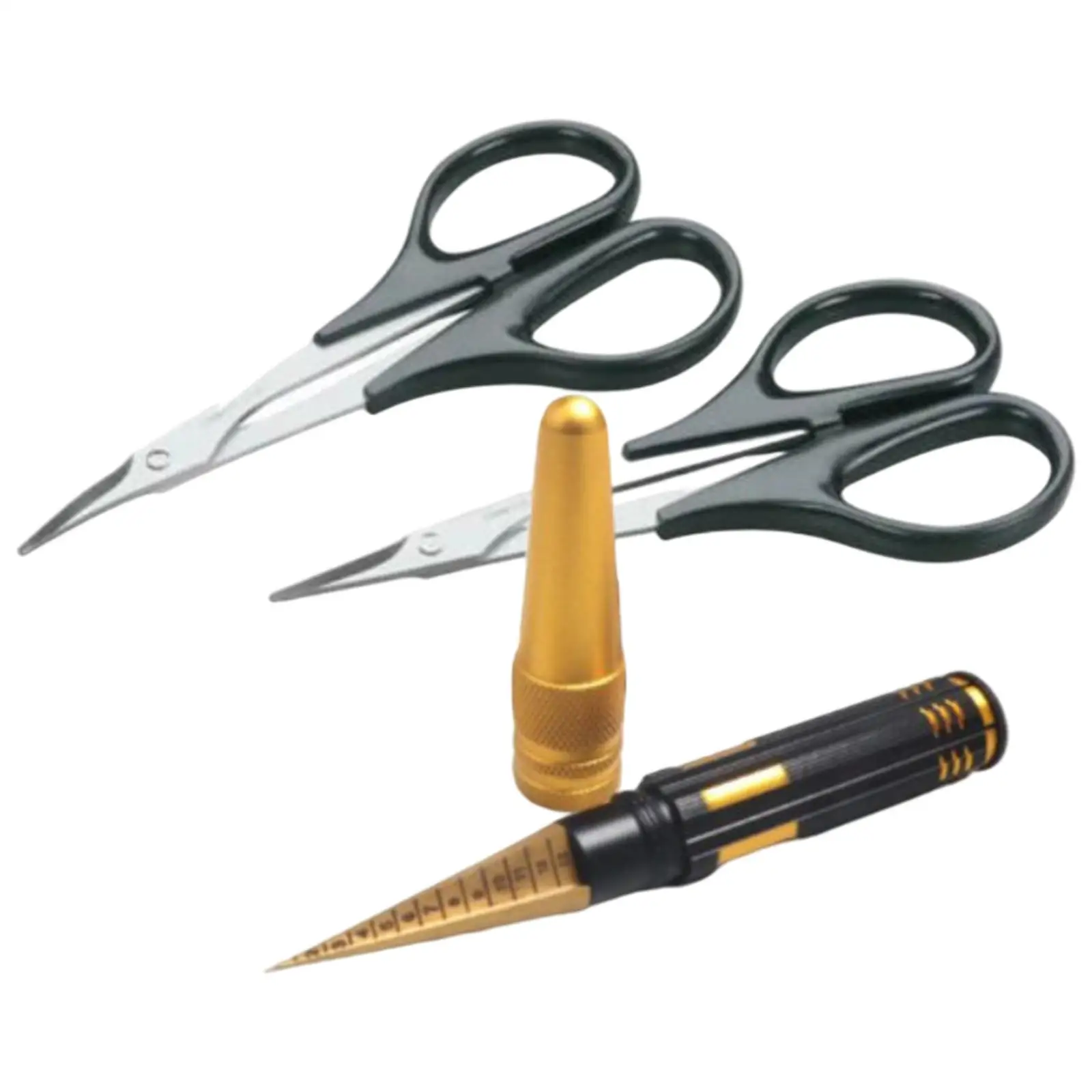 Hole Puncher Reamer Tool Accessories Curved Scissors Straight Scissors Set DIY Tool