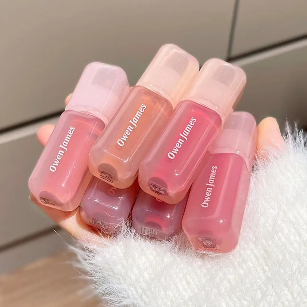 Pink Bear Water Essence Solid Lipgloss Moisturizing Mirror Lip Glaze Mirror Lip Gloss Lip Color for Women Beauty Cosmetics R8J5