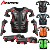 Armadura de motocicleta para chico, chaleco de protección, chaqueta de armadura corporal para Motocross, armaduras protectoras, rodilleras para montar, armadura completa para Moto para niños