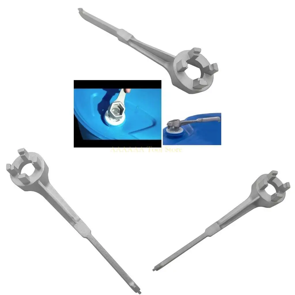 

A2BE Barrel Opening Wrench Quick and Convenient in Opening the Lid of the Oil Drum Fits Water Barrel Barrels Drums