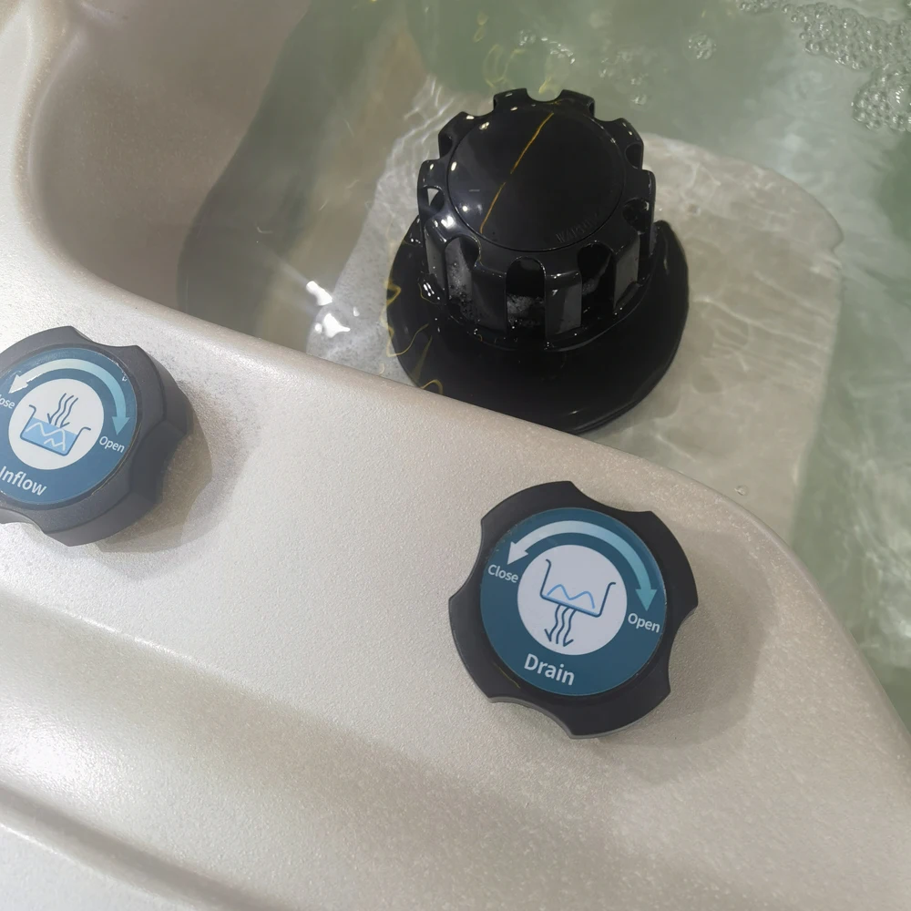 a*-Factory Direct CE Square Acrylic 5 Person Massage Jets LED Ozone Spa Hot Tub 2100mm for Outdoor Garden Hotel Customized.
