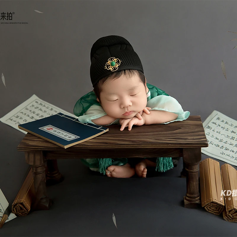 conjunto-de-fotografia-hanfu-para-bebes-tema-de-erudito-antiguo-disfraz-de-recien-nacido-mesa-de-madera-coleccion-de-poesia-antigua-accesorios-para-fotos
