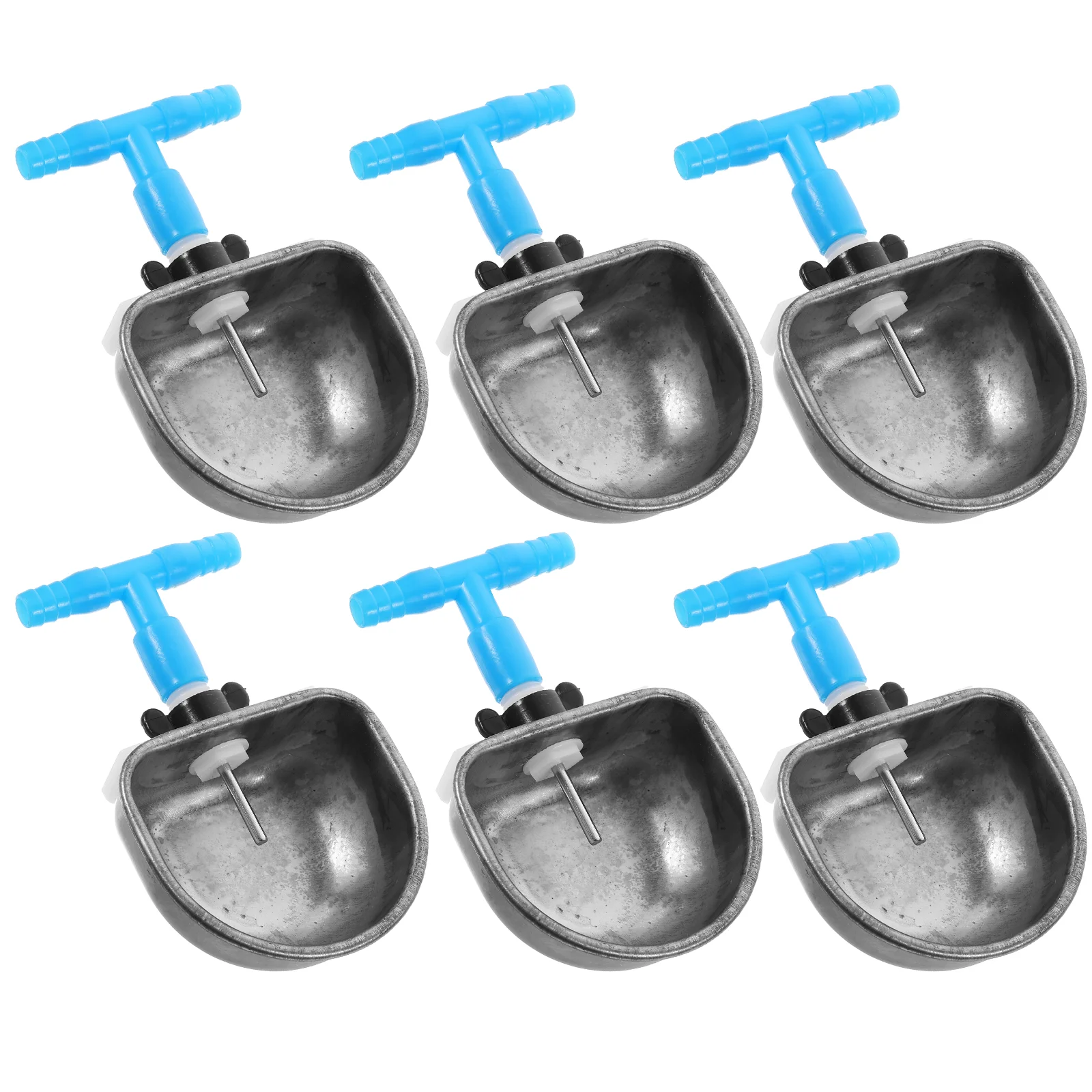 6 Pcs Hamster Automatic Water Fountain for Rabbits Cage Bowls Stainless Steel Bunny