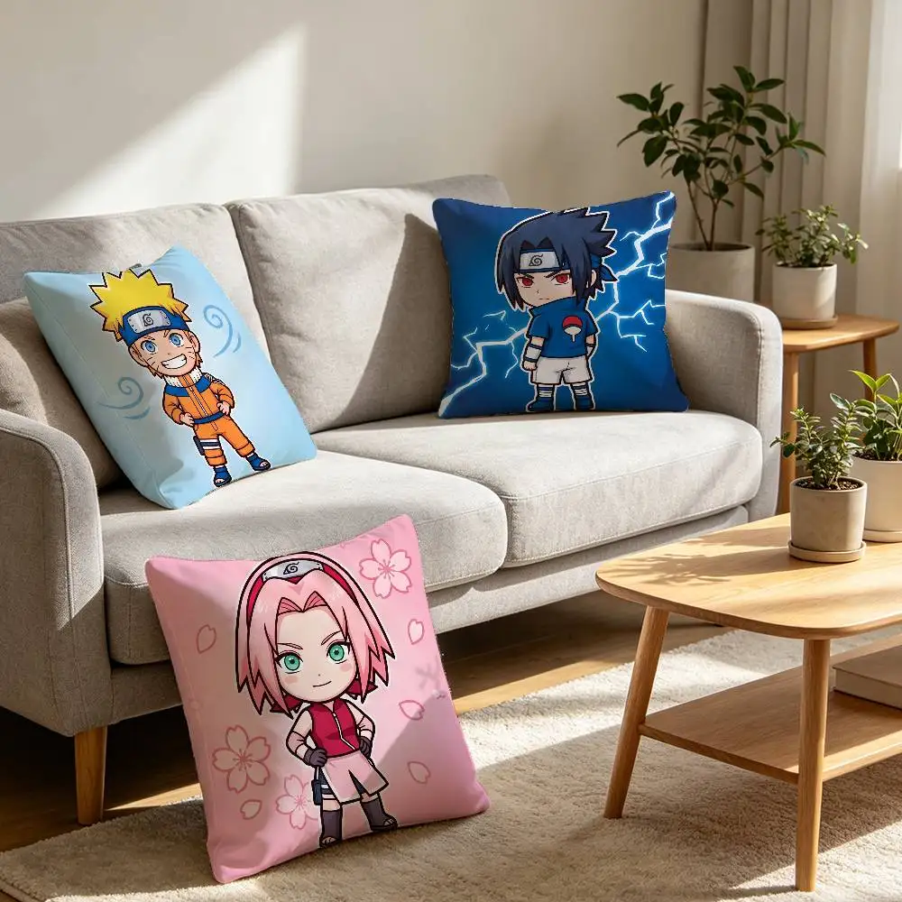 Uzumaki Naruto Square Cushion Cover Baby Skin Friendly Matte Polyester Throw Pillow Case Sofa Bedroom Decor Waist Pillow Covers
