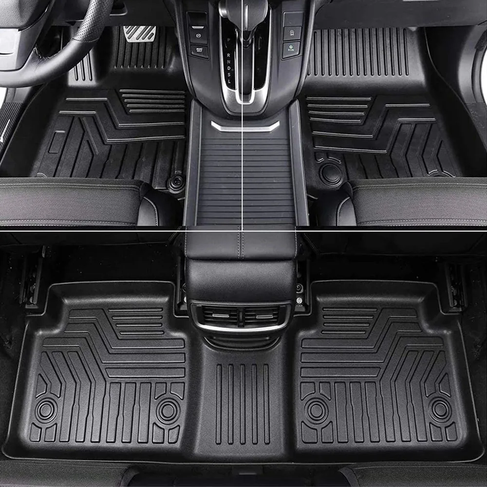 3PCS High Quality Car Floor Mat Front Rear Automotive Carpet Floor Mats For Toyota RAV4 2007-2012 All-Weather Waterproof  Dirt Heavy Duty Car Mats Flexible Floor Liners