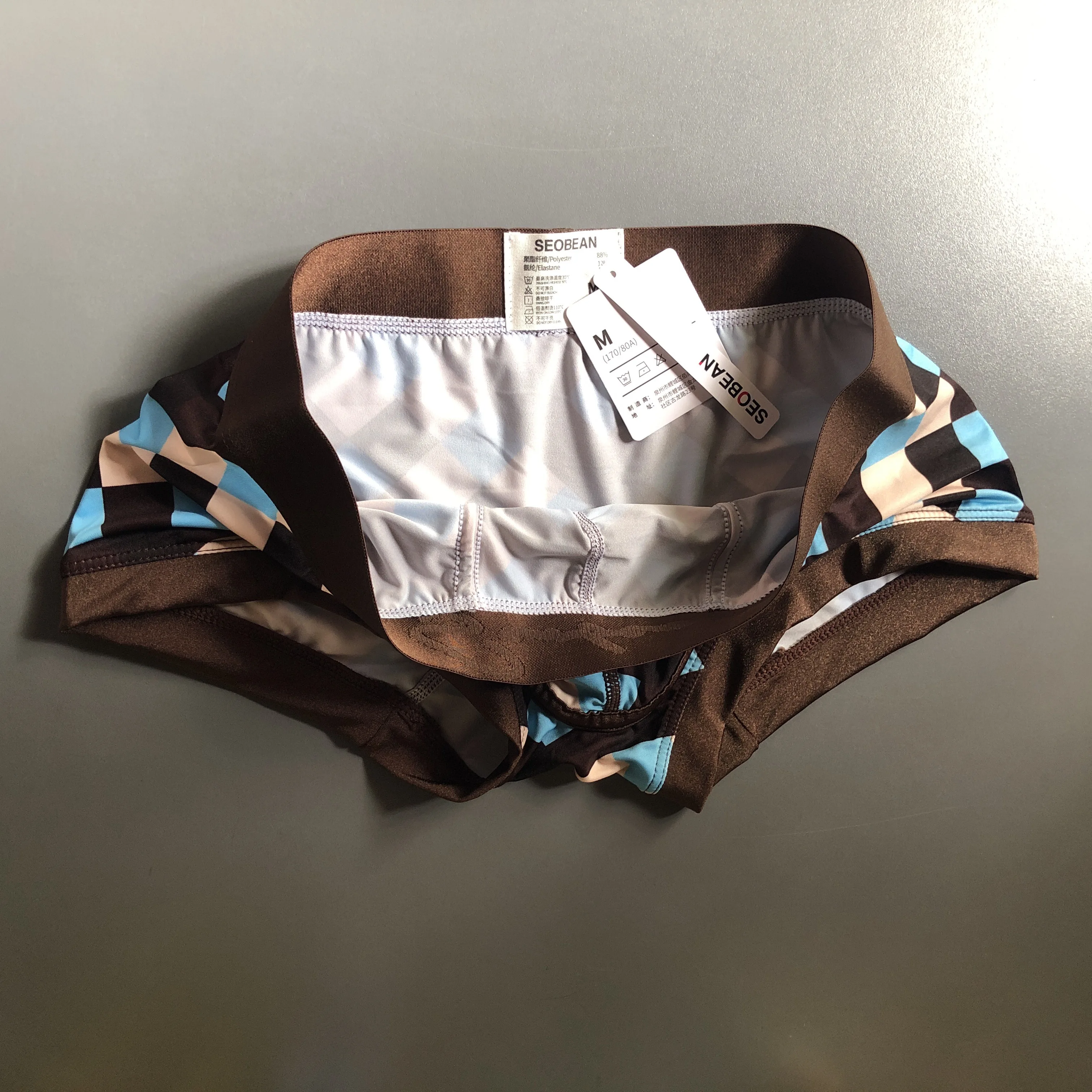 SEOBEAN Herren-Boxershorts mit niedrigem Bund, atmungsaktiv, kariertem Plaid-Print, trendige sexy Unterwäsche für junge Männer – Detail 10