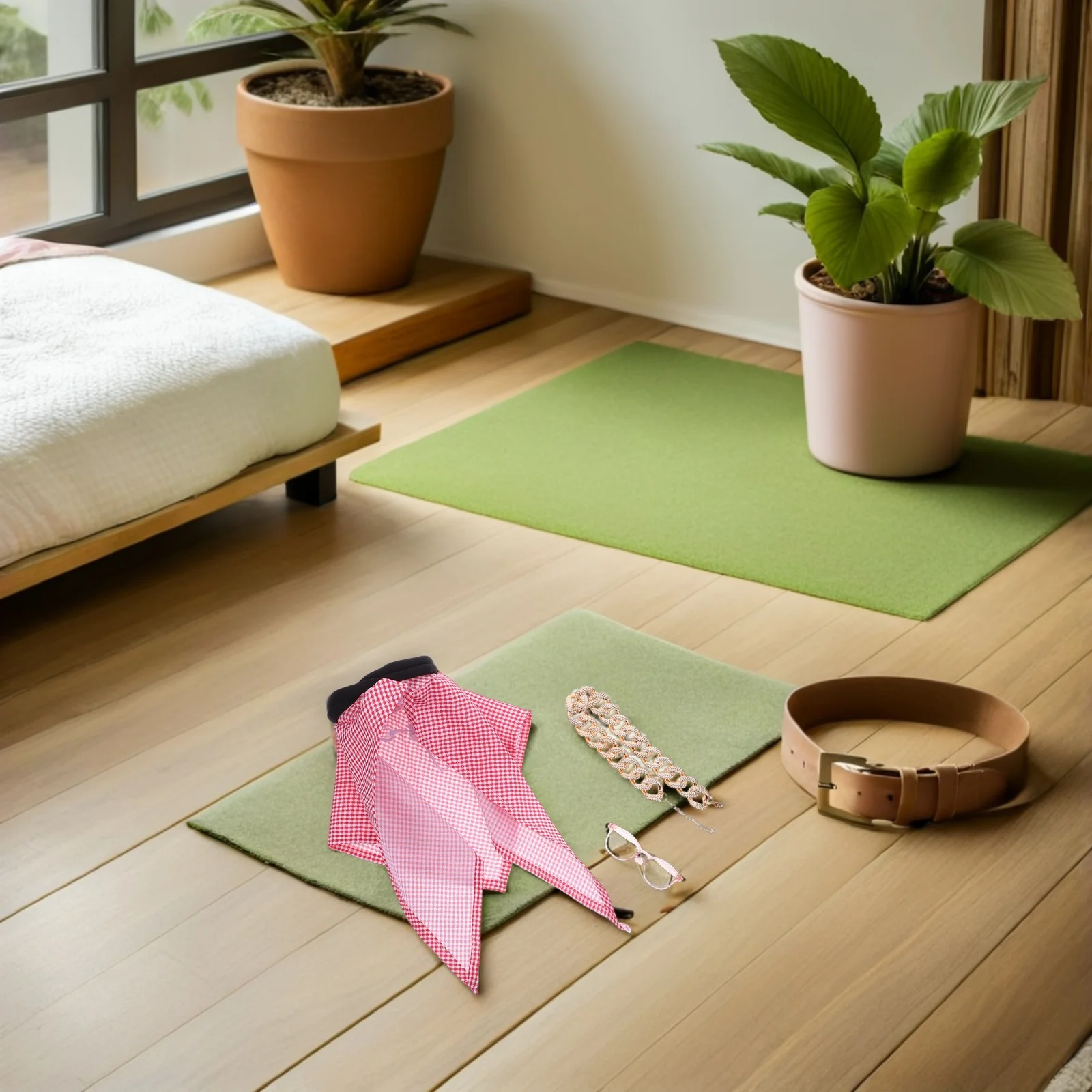 

1Set Dubai Headscarf Pet Costume Stylish Arabian Dog Outfit Lightweight Bandana Sunglasses Necklace Themed Party Halloween