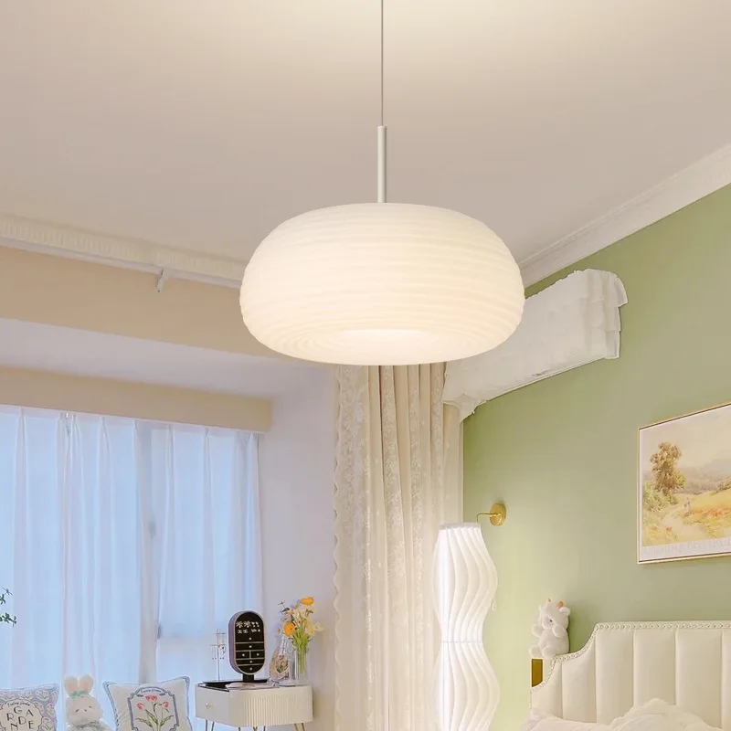 Room Decor Apple Hanging Lights Creative White Round Children's Room Decor Lamps E27 Lustre Lights Bedroom Pendant Lighting