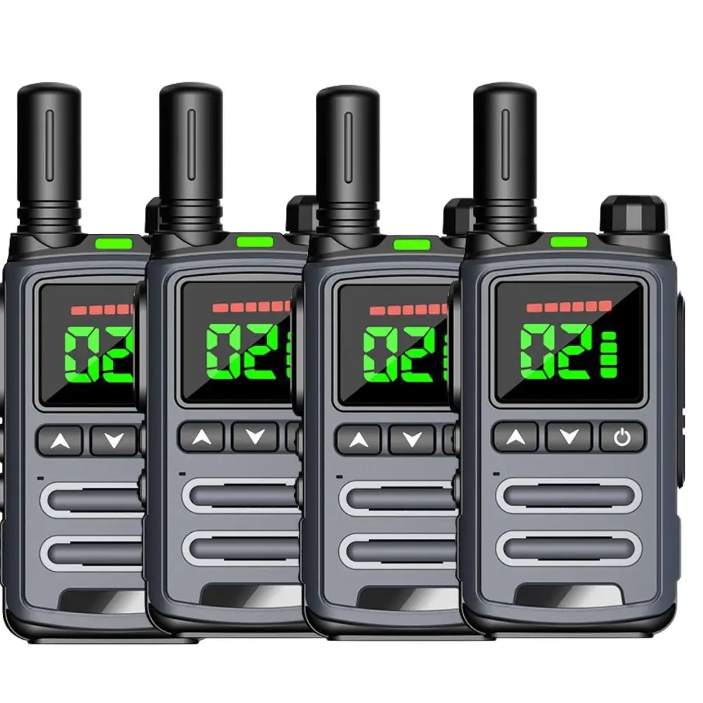 4 Pack Walkie Talkie License-Free PMR/FRS Portable Korean Civilian 2 Way Radio For Restaurant Hotel Home Cafe Communication