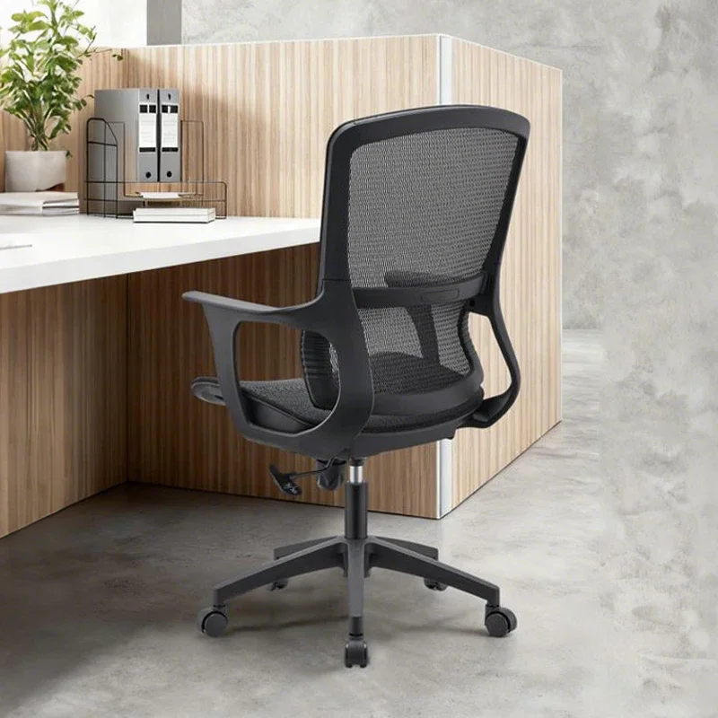 Mid Back Mesh Swivel Office Chair Height Adjustable Lumbar Support Computer Task Chair For Home Study
