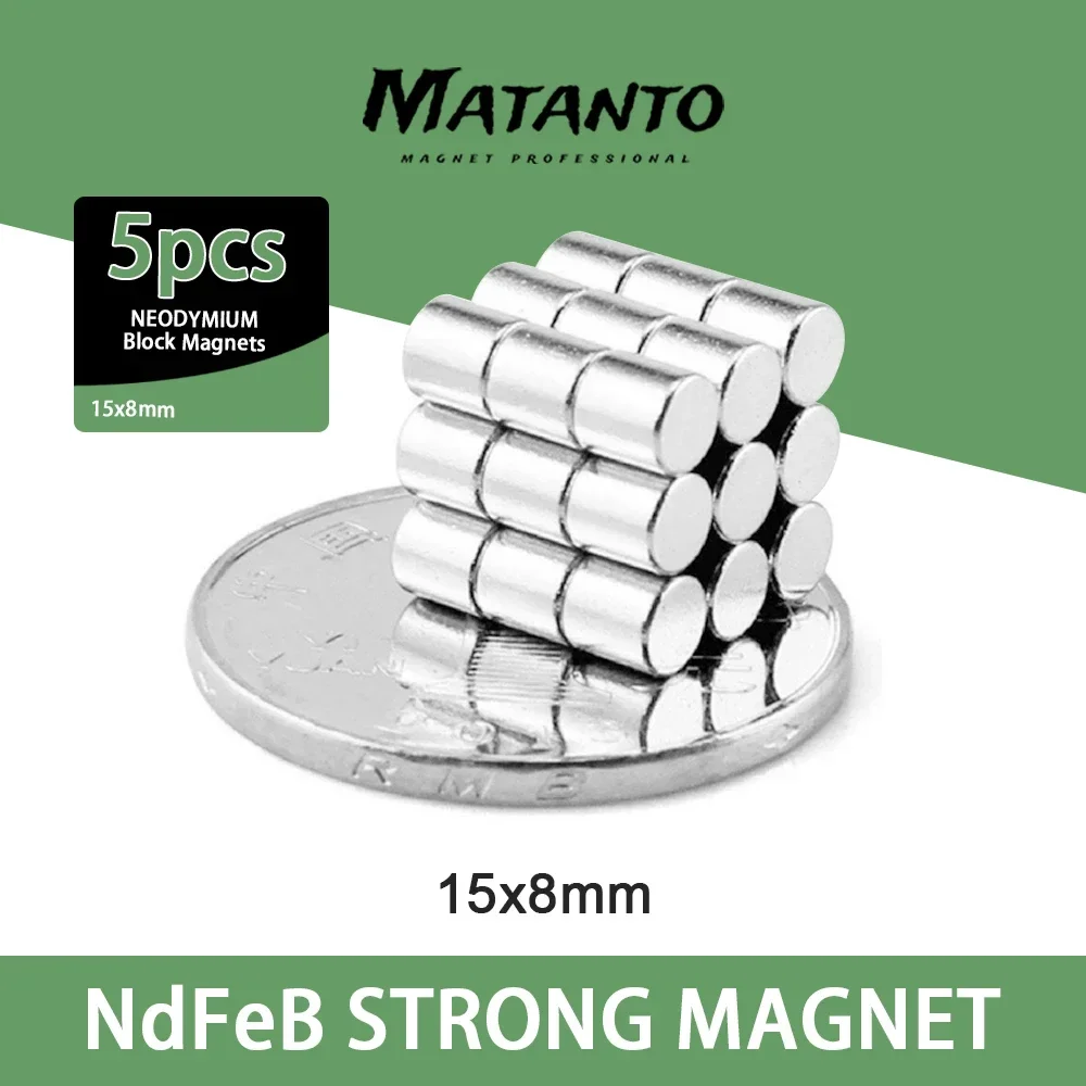 2/5/10/20/40PCS 15x8 Small Magnets N35 Circular Neodymium Magnet 15mmx8mm 15x8mm Permanent NdFeB Magnet 15*8 Mm Disc Magnet