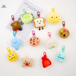 Plush Cookie Dinosaur Cat Pendant Keychain Toy Stuffed Doll Toys Imitation Rabbit Fur Fluffy Backpack Bag Pendant Girl Gifts