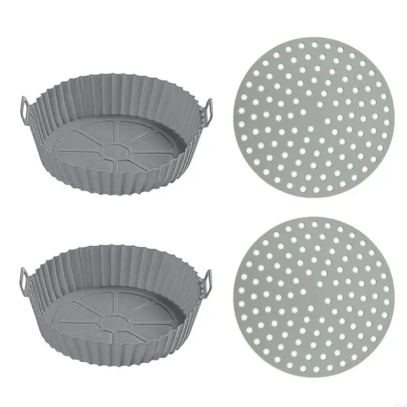 L8RE 4 pièces friteuses à Air réutilisables Pots accessoires friteuses à Air Inserts friteuses à Air pour four