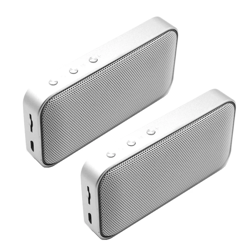 2Pcs Pocket-sized  Portable Wireless Bluetooth Speaker Music Sound Box with Microphone Support TF Card