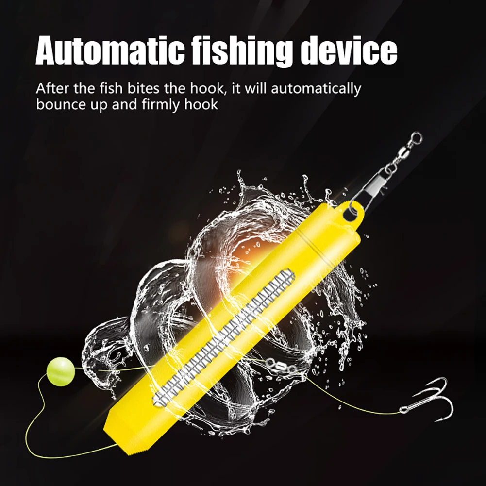 1/2/3PCS Automatic Fishing Hooks Trigger Strong Force PVC Spring Fishing Tackles Carp Fish Catch Tool up to 10kg Fishing Hook