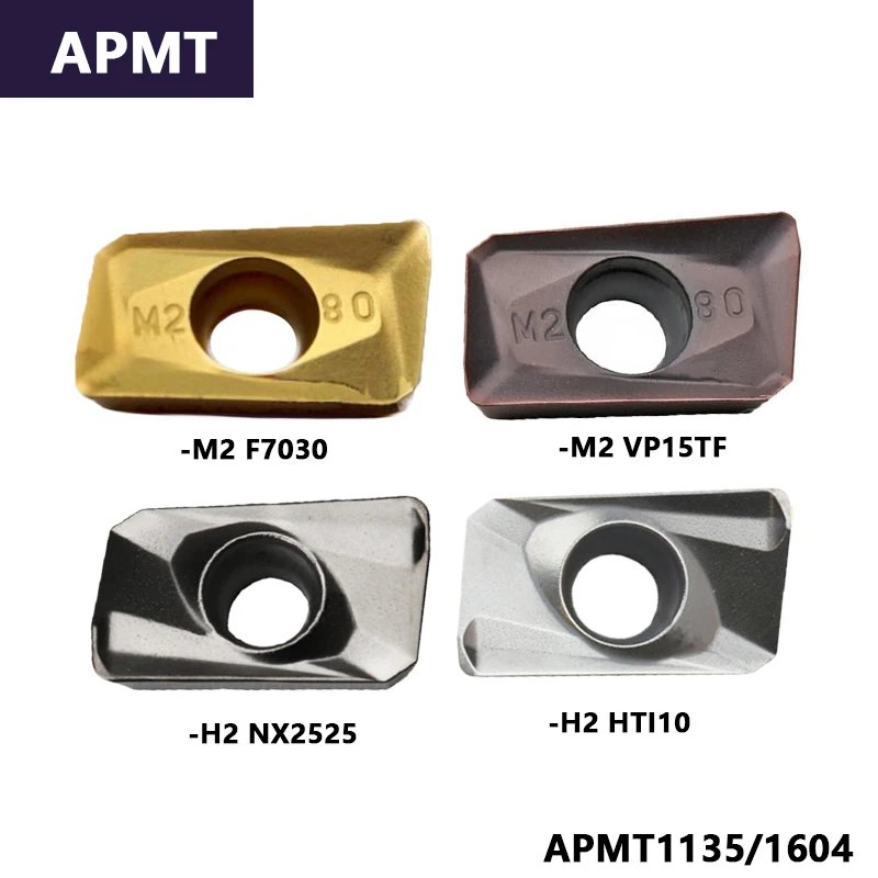 

10PCS APMT1604 APMT1135 PDER M2 H4 H2 H1 H6 VP15TF F7030 NX2525 HTI10 Carbide Inserts APMT 1135PDER Milling Cutter Metal Tool